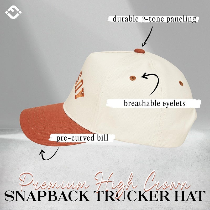 Funky Junque Trucker Hat Women Men 2-Tone Baseball Cap – Vintage Western Style Embroidered Snapback, Premium Cotton Blend - Image 3